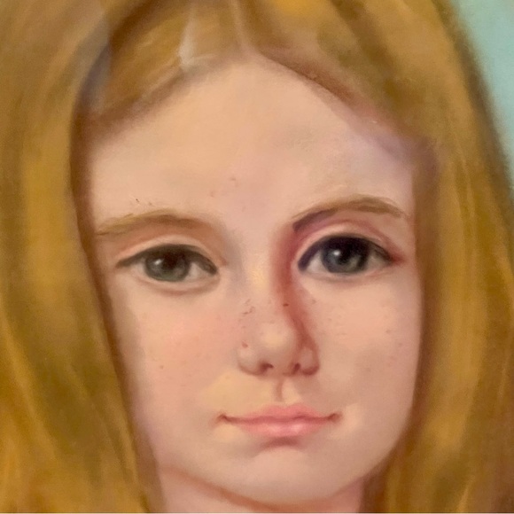 Original Art Work Painting Vintage Pastel Portrait Of a Young Girl - Picture 16 of 16